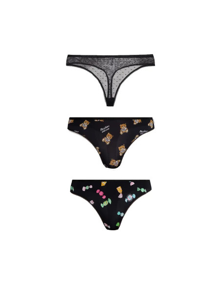 Kit 3 slip perizoma Moschino nero V6A230246031555