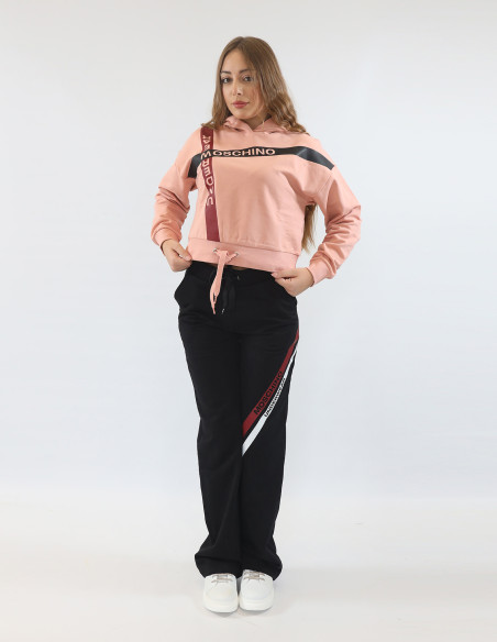 Felpa con cappuccio rosa Moschino V6A170944130225