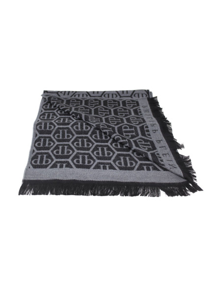 Sciarpa in lana loggata Philipp Plein SC4HWOPP656