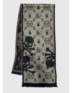 Sciarpa in lana loggata Philipp Plein  SC4MWMPP652