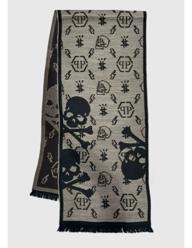 Sciarpa in lana loggata Philipp Plein  SC4MWMPP652