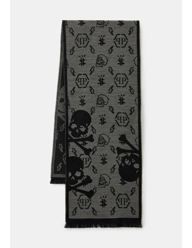 Sciarpa in lana loggata Philipp Plein  SC4MWMPP652