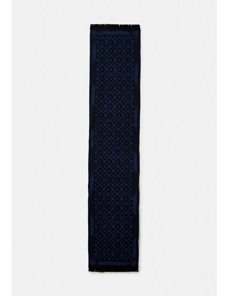 Sciarpa in lana blu e nera Philipp Plein SC4MWMPP659