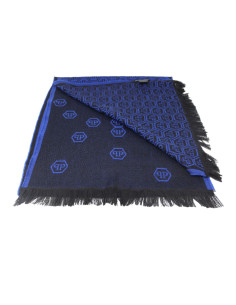 Sciarpa in lana blu e nera Philipp Plein SC4HW0PP655 2