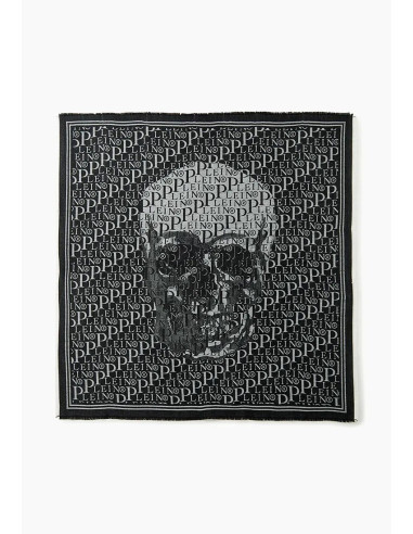 Sciarpa in lana bianca e nera Philipp Plein...