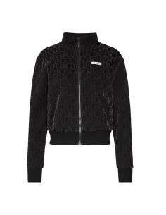 Felpa con zip nera Guess V4RQ15KC2W0